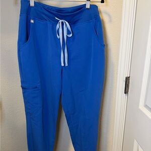 Figs Women's Blue Jogger Pants & Top Scrub Set